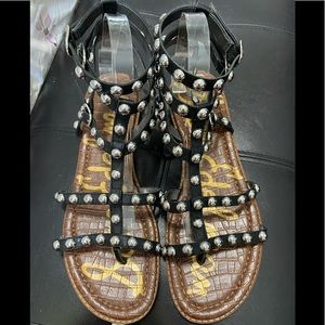 Sam Edelman Black and Brown Studded Sandals